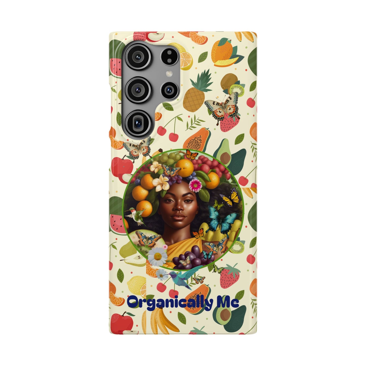 Organically Me Fruit & Veggie Queen Plant Garden Snap Phone Case with Black Woman, for iPhone and Android