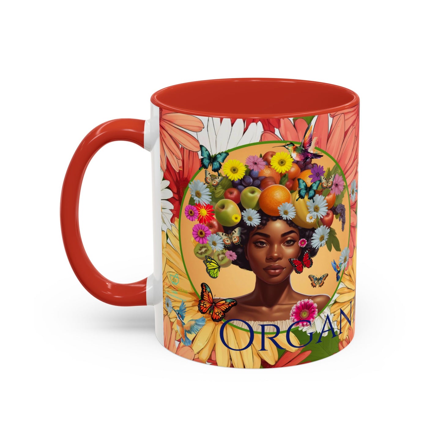 Organically Me Gerber Joy3 Plant Garden Vegan Ceramic Plant Mug with Woman (11oz) 8 Color Combos