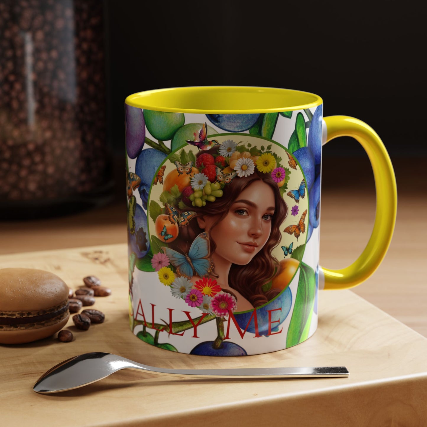 Organically Me Blueberry Bella Plant2 Garden Vegan Ceramic Plant Mug with (11oz) 8 Color Combos