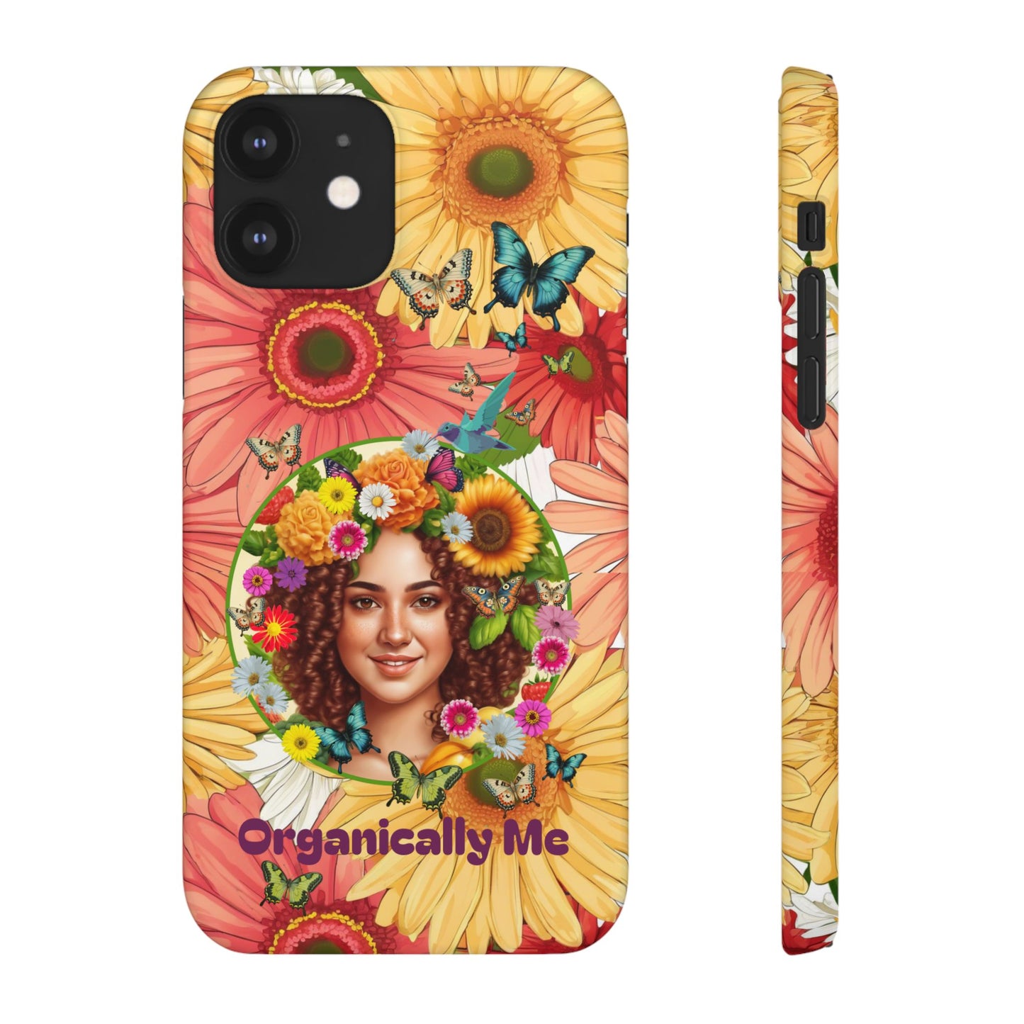 100% Organic Daisy Joy2 Plant Garden Snap Phone Case with Woman, for iPhone and Android