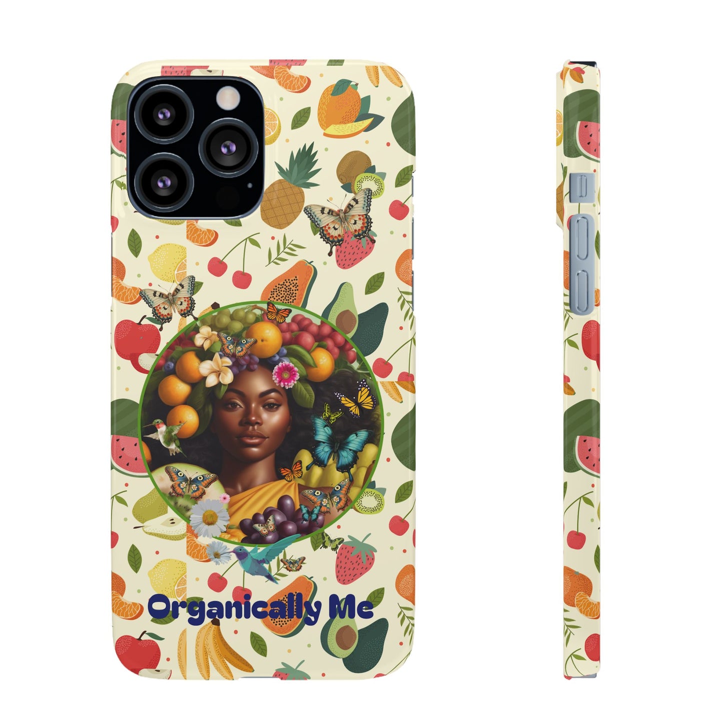 Organically Me Fruit & Veggie Queen Plant Garden Snap Phone Case with Black Woman, for iPhone and Android