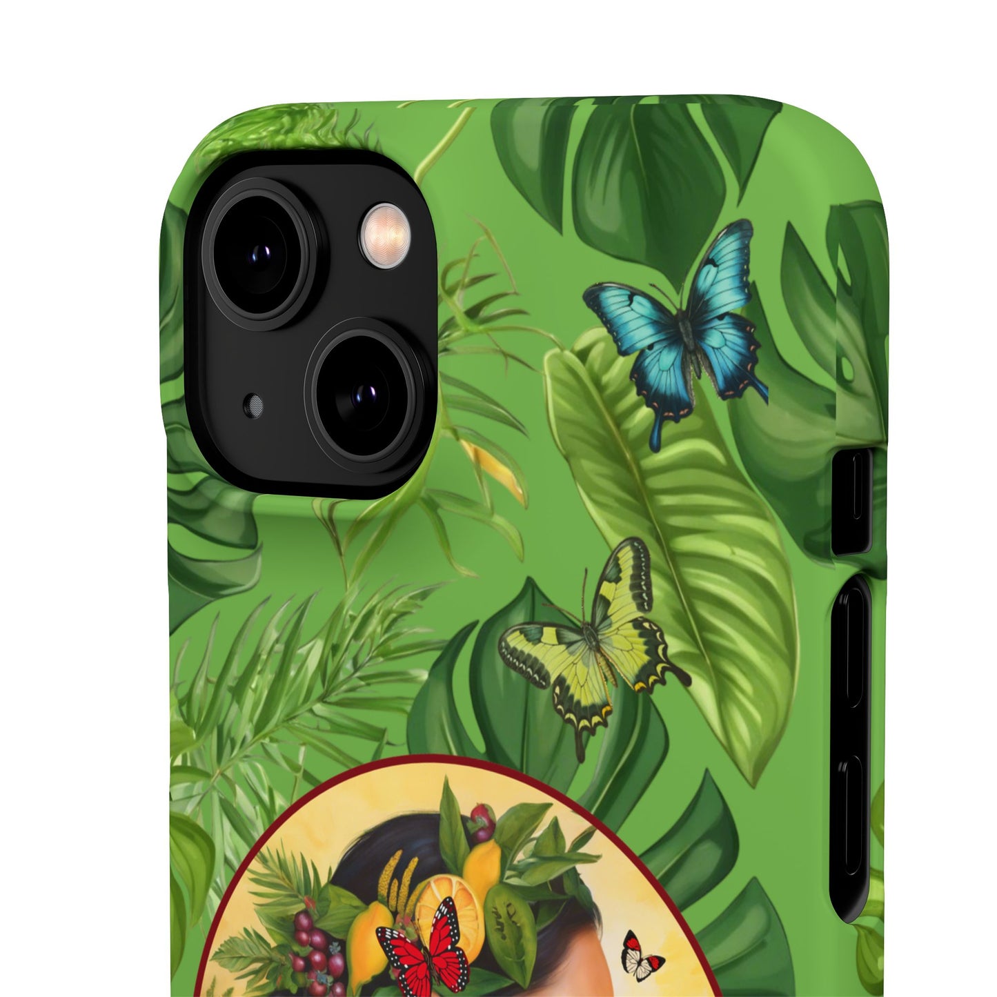 Organically Me A Monstera Butterfly Garden Snap Phone Case with Woman, Veggie Chic for Androids and iPhone models