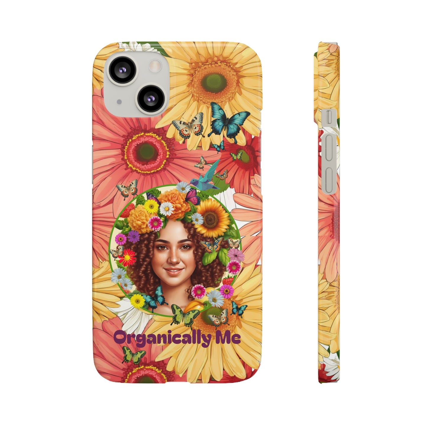 100% Organic Daisy Joy2 Plant Garden Snap Phone Case with Woman, for iPhone and Android