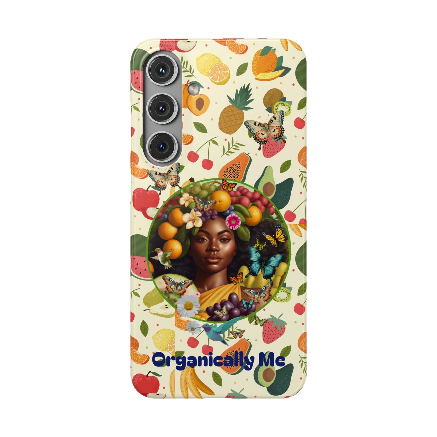 Organically Me Fruit & Veggie Queen Plant Garden Snap Phone Case with Black Woman, for iPhone and Android