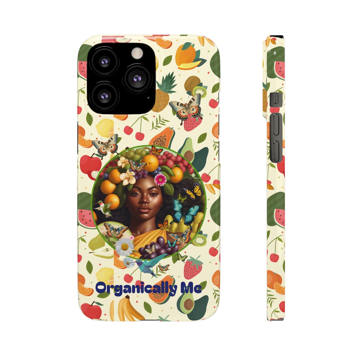Organically Me Fruit & Veggie Queen Plant Garden Snap Phone Case with Black Woman, for iPhone and Android