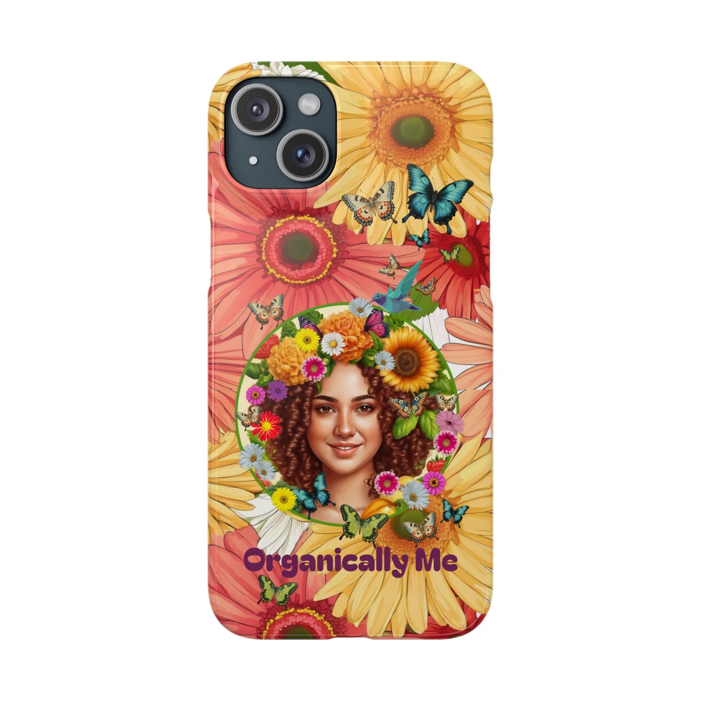 100% Organic Daisy Joy2 Plant Garden Snap Phone Case with Woman, for iPhone and Android