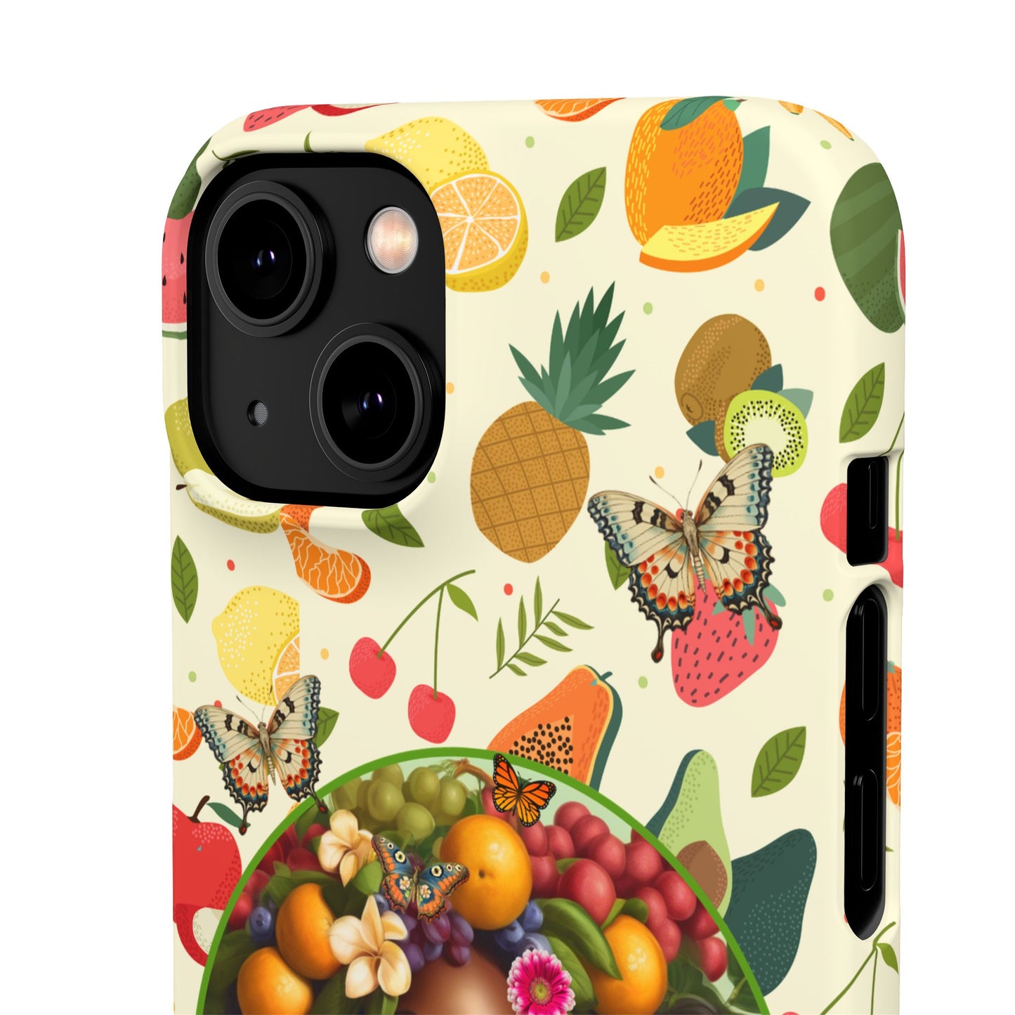 Organically Me Fruit & Veggie Queen Plant Garden Snap Phone Case with Black Woman, for iPhone and Android
