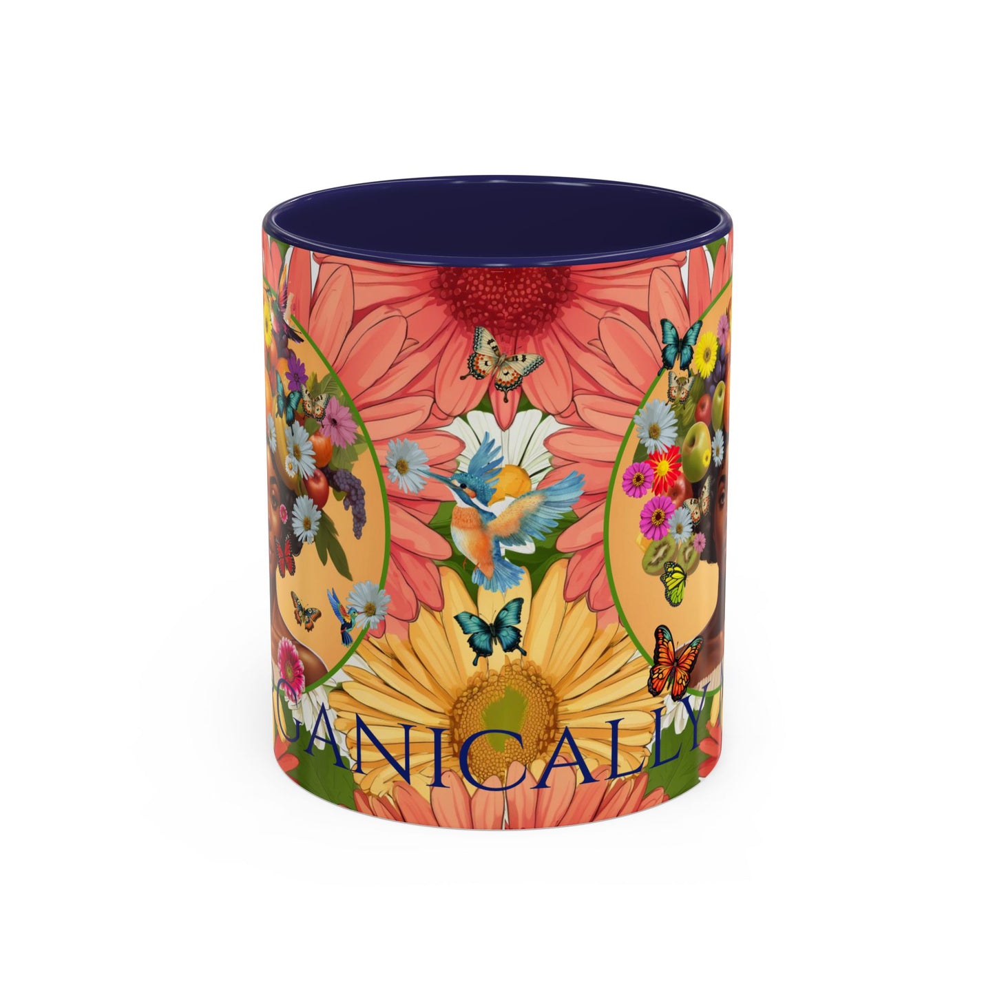 Organically Me Gerber Joy3 Plant Garden Vegan Ceramic Plant Mug with Woman (11oz) 8 Color Combos