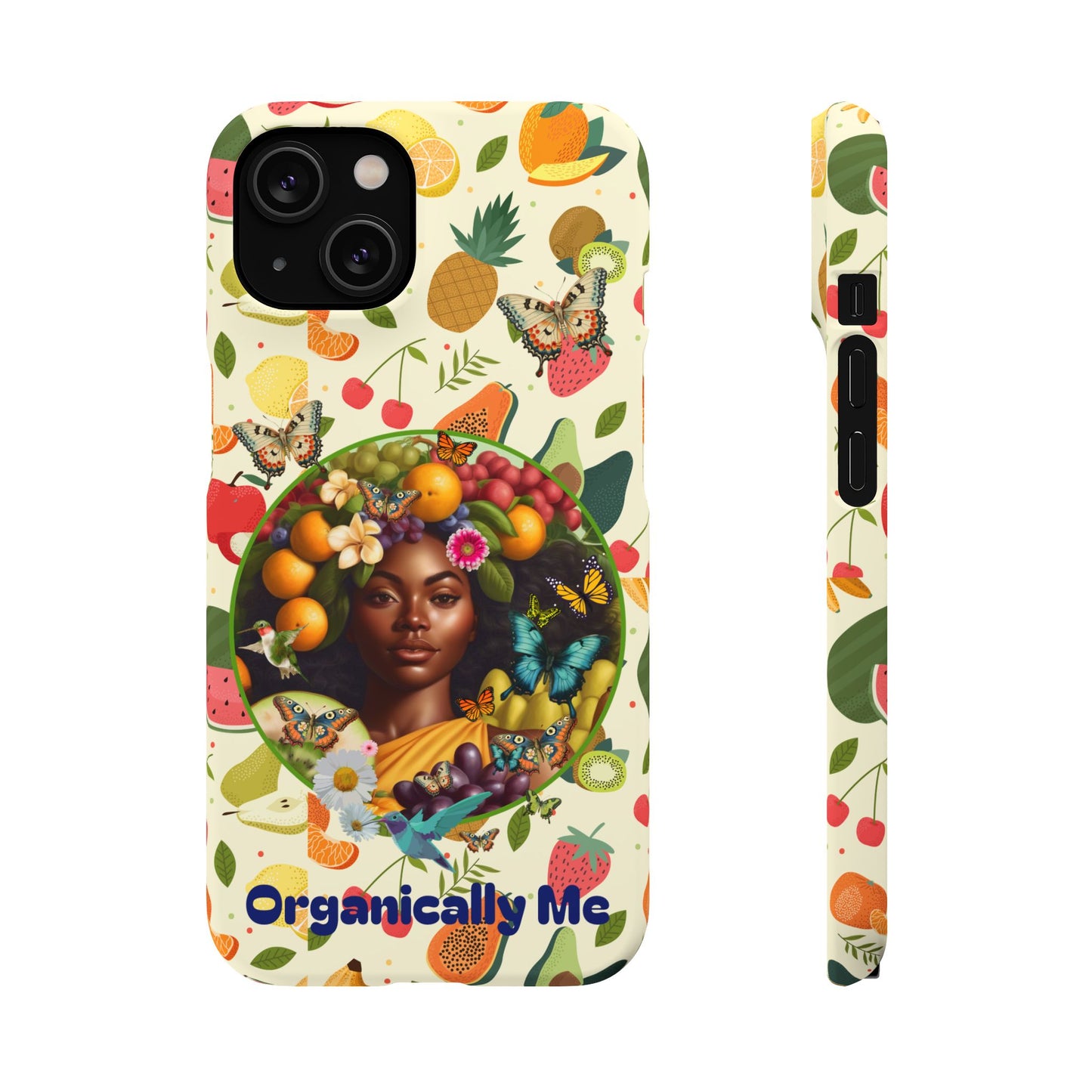 Organically Me Fruit & Veggie Queen Plant Garden Snap Phone Case with Black Woman, for iPhone and Android