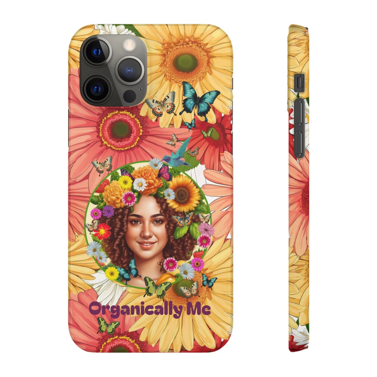 100% Organic Daisy Joy2 Plant Garden Snap Phone Case with Woman, for iPhone and Android