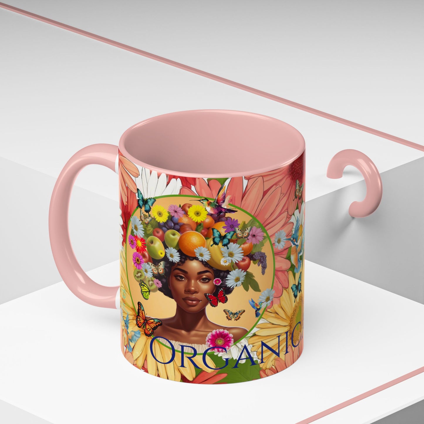 Organically Me Gerber Joy3 Plant Garden Vegan Ceramic Plant Mug with Woman (11oz) 8 Color Combos