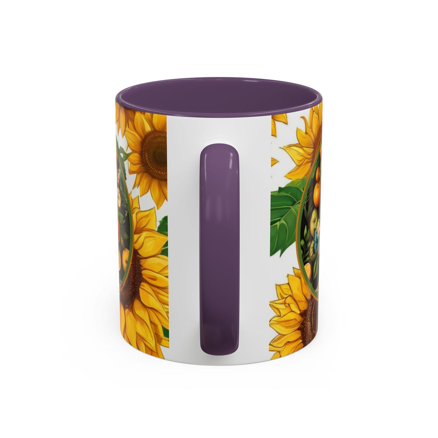 Organically Me Sunflower Plant Garden Vegan Ceramic Plant Mug with Black woman (11oz) 8 Color Combos