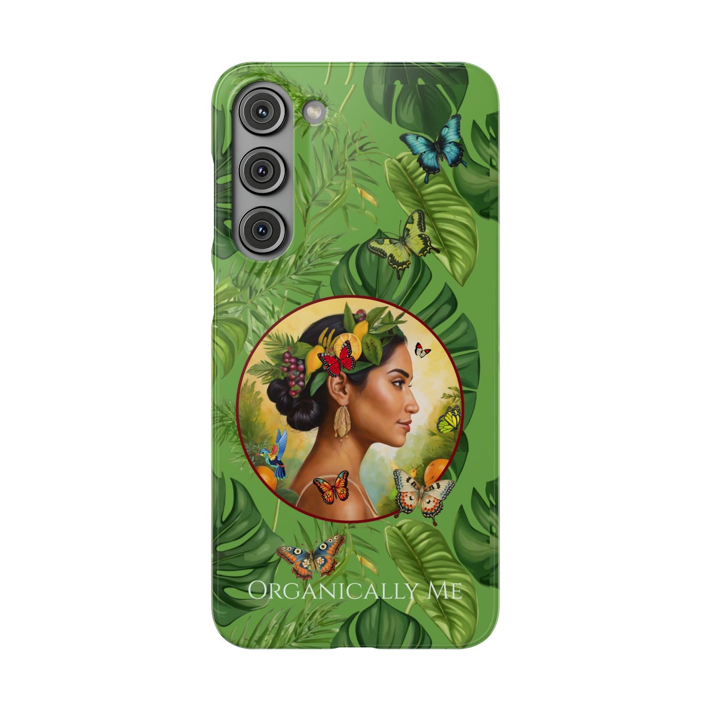 Organically Me A Monstera Butterfly Garden Snap Phone Case with Woman, Veggie Chic for Androids and iPhone models