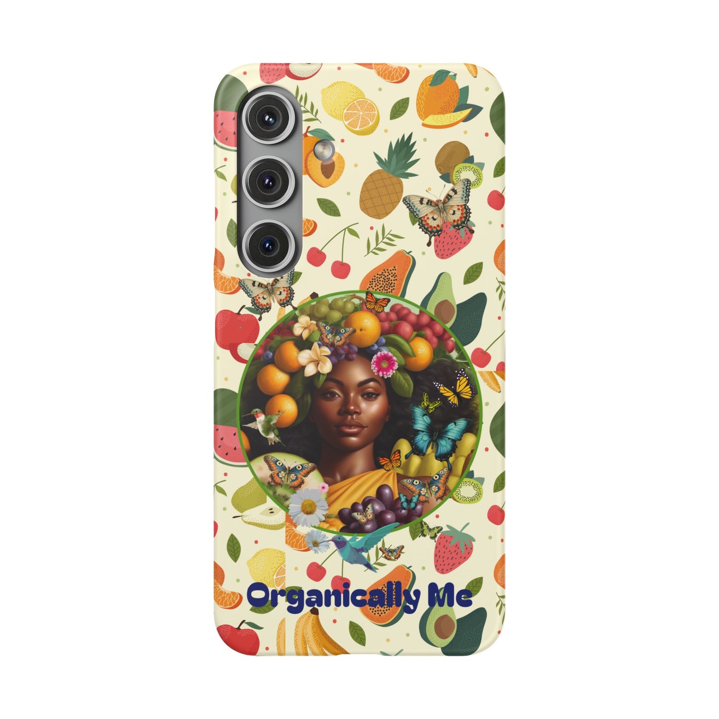 Organically Me Fruit & Veggie Queen Plant Garden Snap Phone Case with Black Woman, for iPhone and Android
