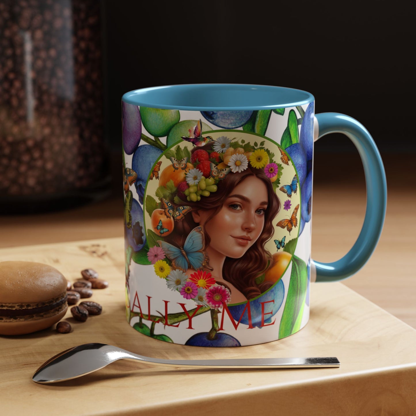 Organically Me Blueberry Bella Plant2 Garden Vegan Ceramic Plant Mug with (11oz) 8 Color Combos