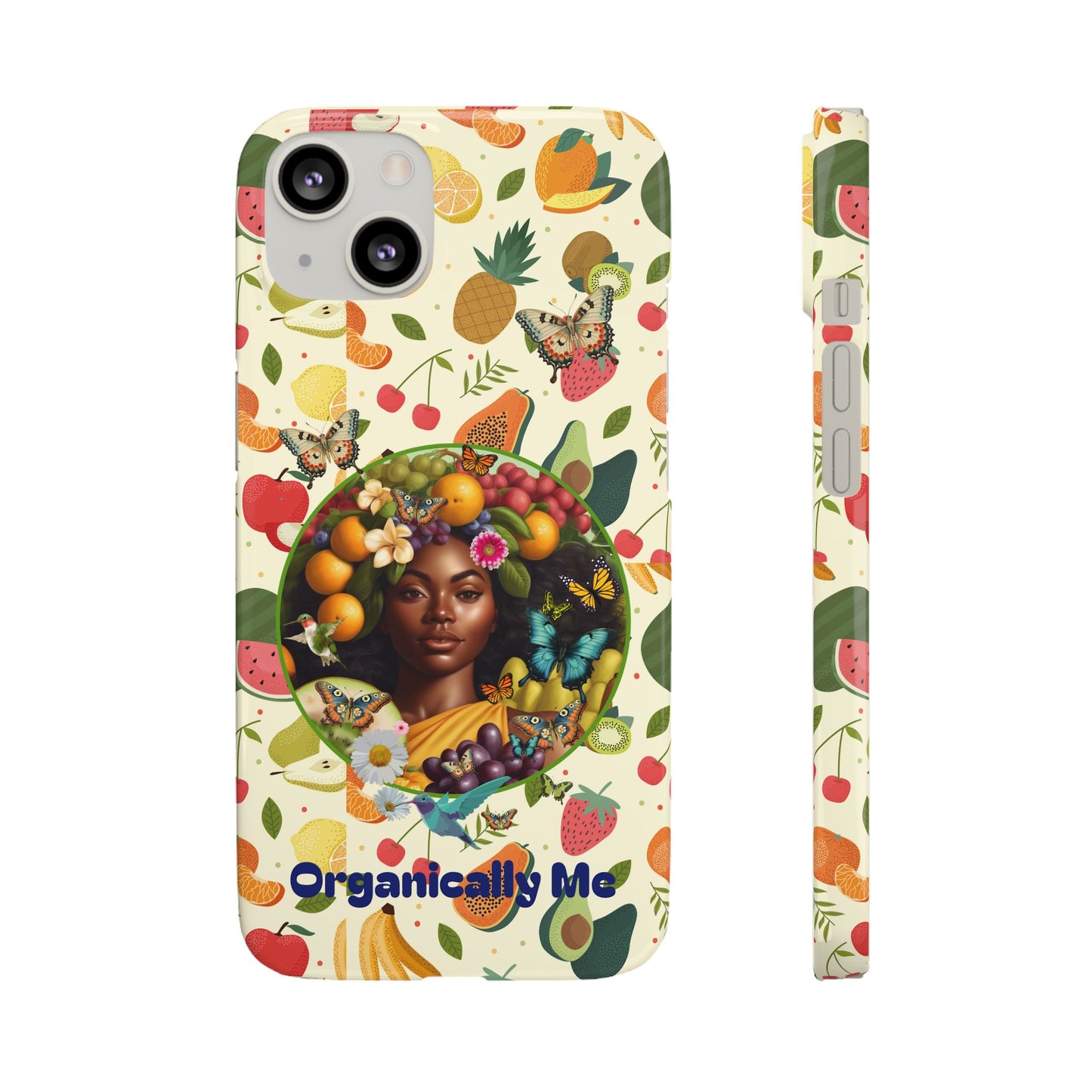 Organically Me Fruit & Veggie Queen Plant Garden Snap Phone Case with Black Woman, for iPhone and Android