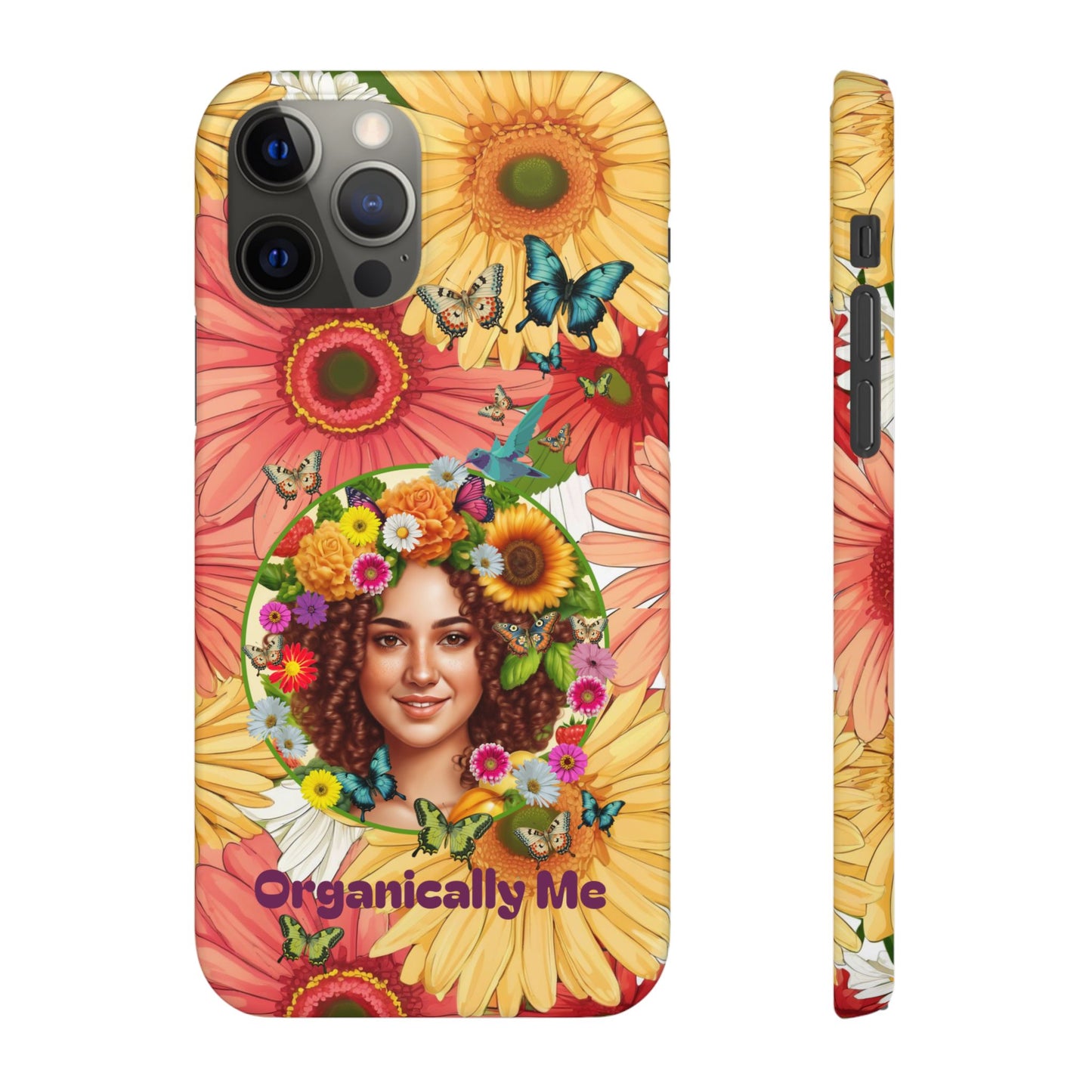 100% Organic Daisy Joy2 Plant Garden Snap Phone Case with Woman, for iPhone and Android