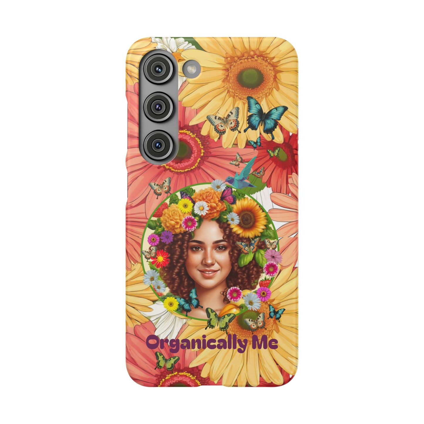 100% Organic Daisy Joy2 Plant Garden Snap Phone Case with Woman, for iPhone and Android