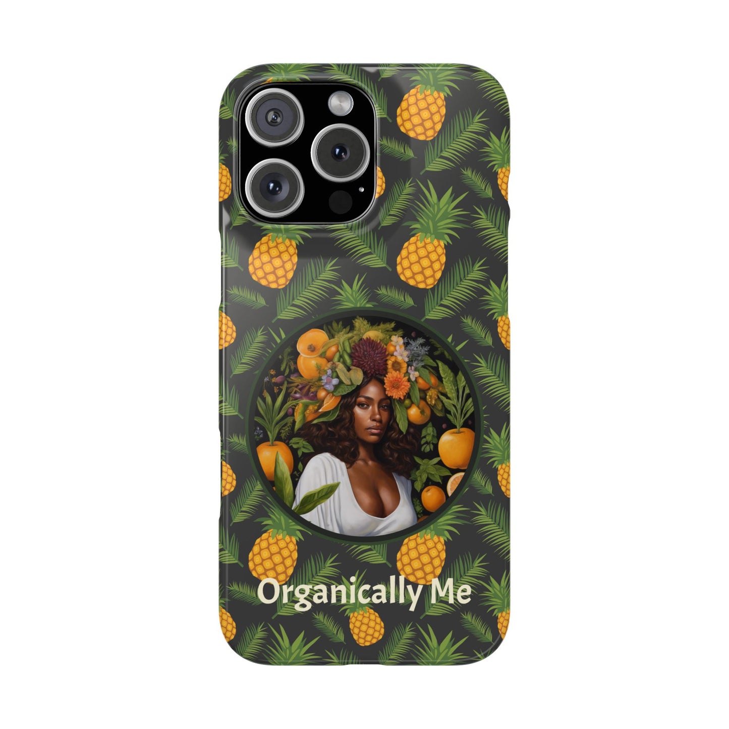 Organically Me A Pineapple Plant Garden Snap Case with Black Woman