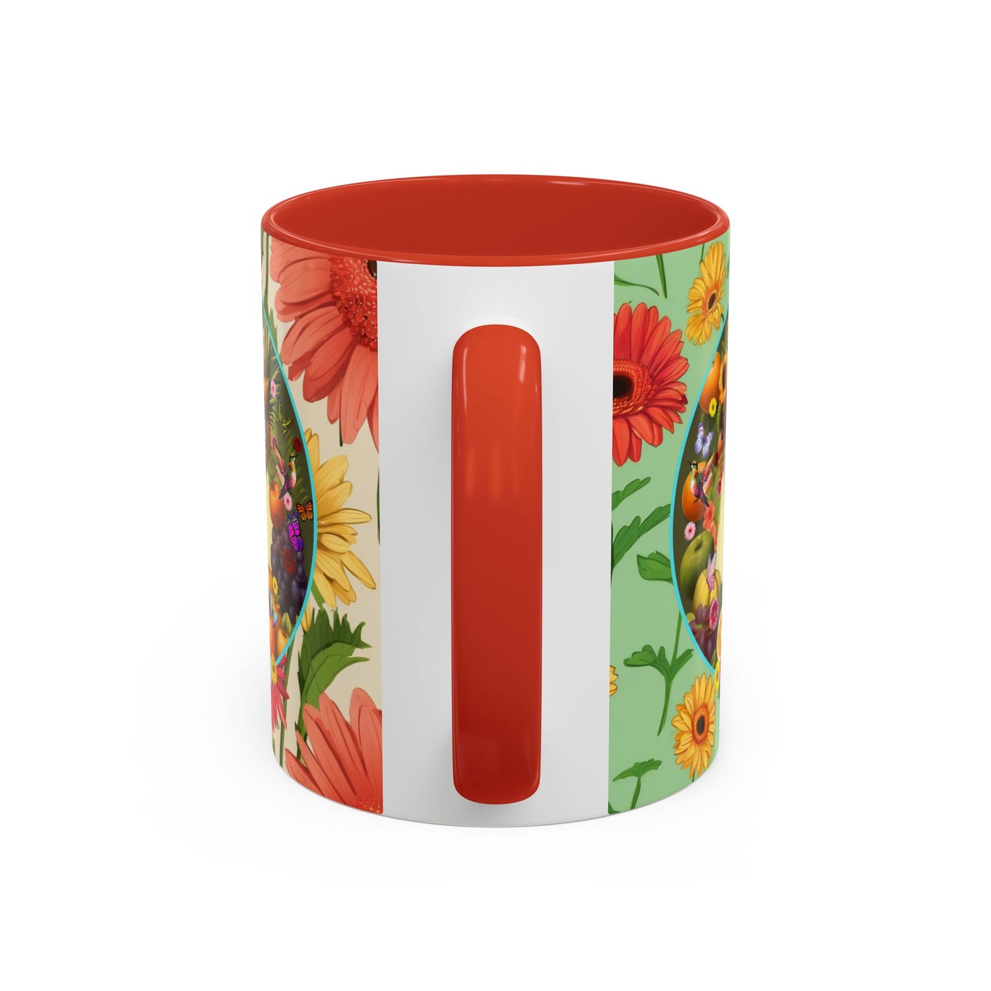 100% Organic Daisy Joy3 Plant Garden Vegan Ceramic Plant Mug, Black Woman Double Sided (11oz) 8 Color Combos