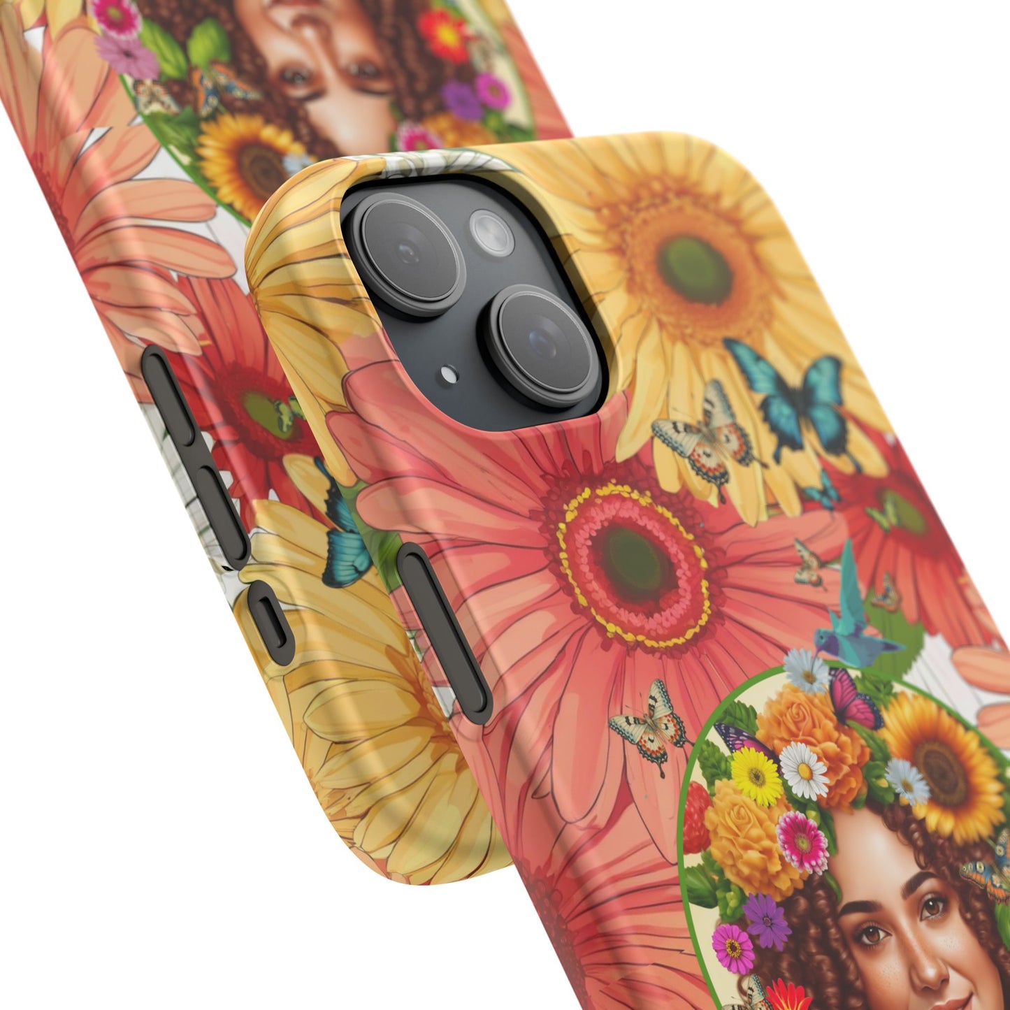 100% Organic Daisy Joy2 Plant Garden Snap Phone Case with Woman, for iPhone and Android