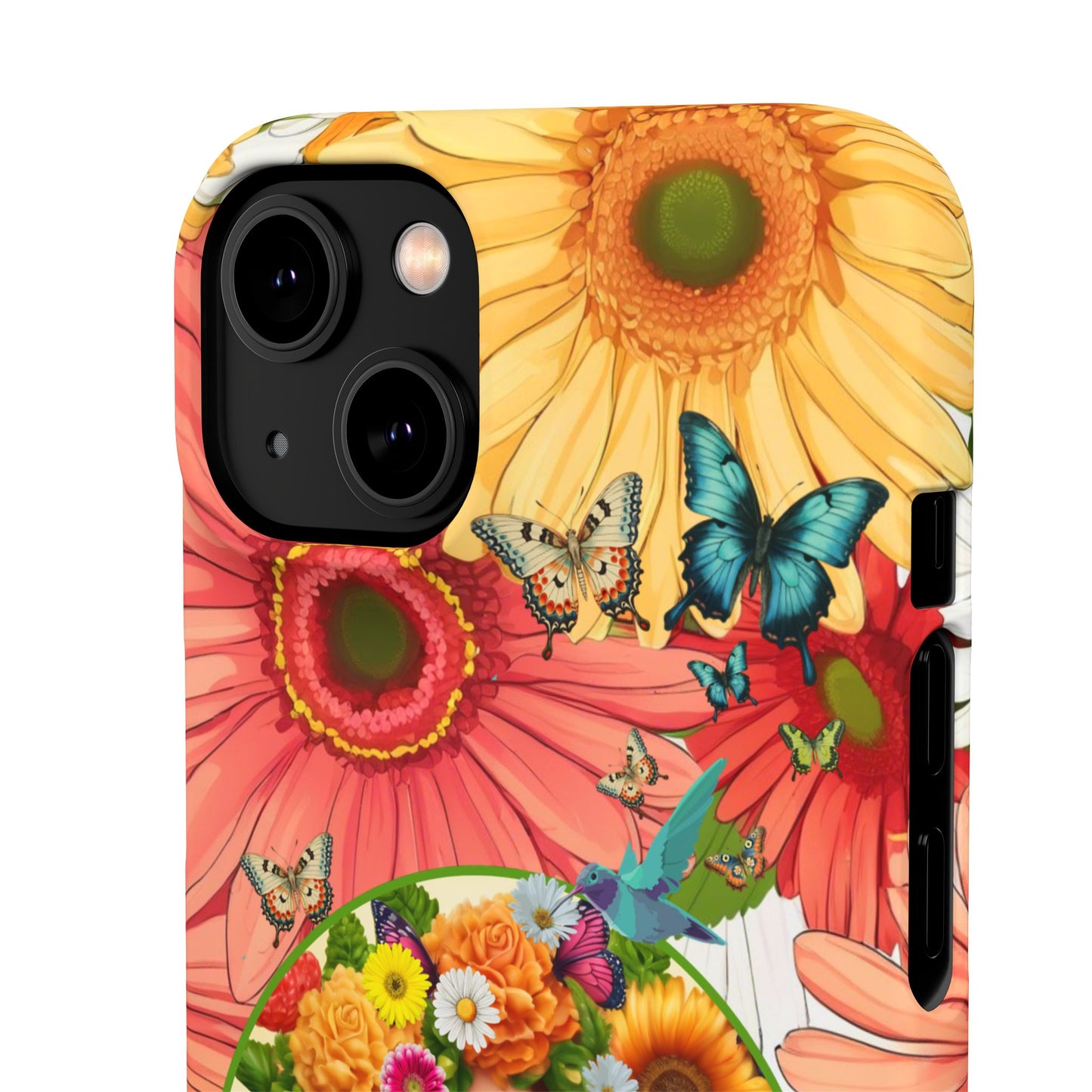 100% Organic Daisy Joy2 Plant Garden Snap Phone Case with Woman, for iPhone and Android