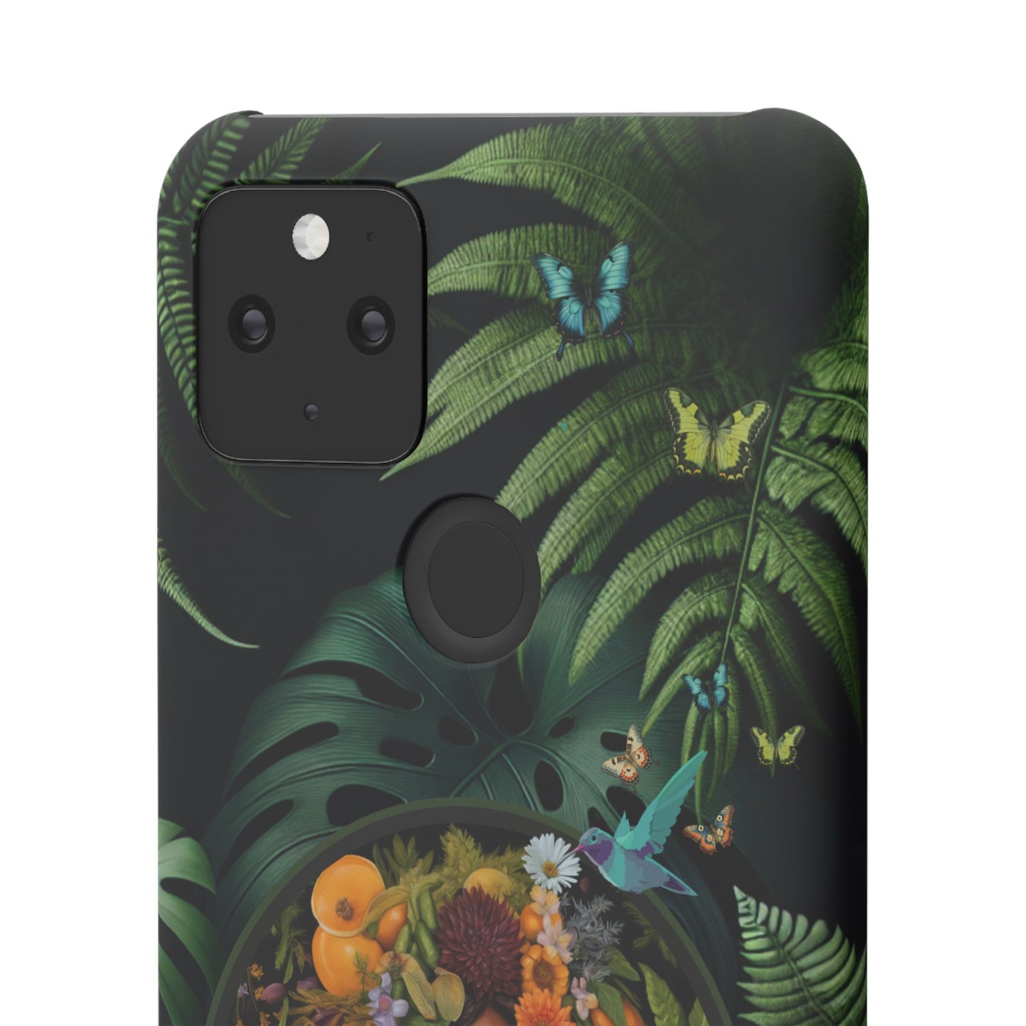 100% Organic A Fern Monstera Plant Garden Snap Phone Case with Black Woman, for iPhone and Android Models