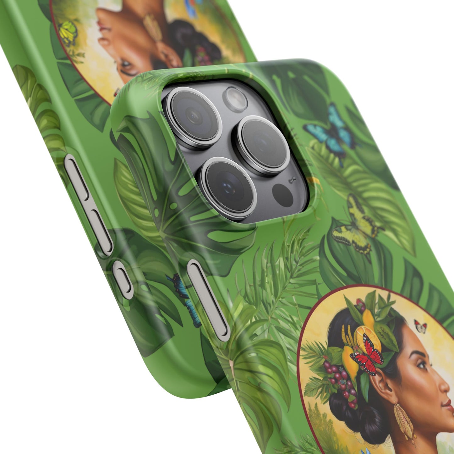 Organically Me A Monstera Butterfly Garden Snap Phone Case with Woman, Veggie Chic for Androids and iPhone models