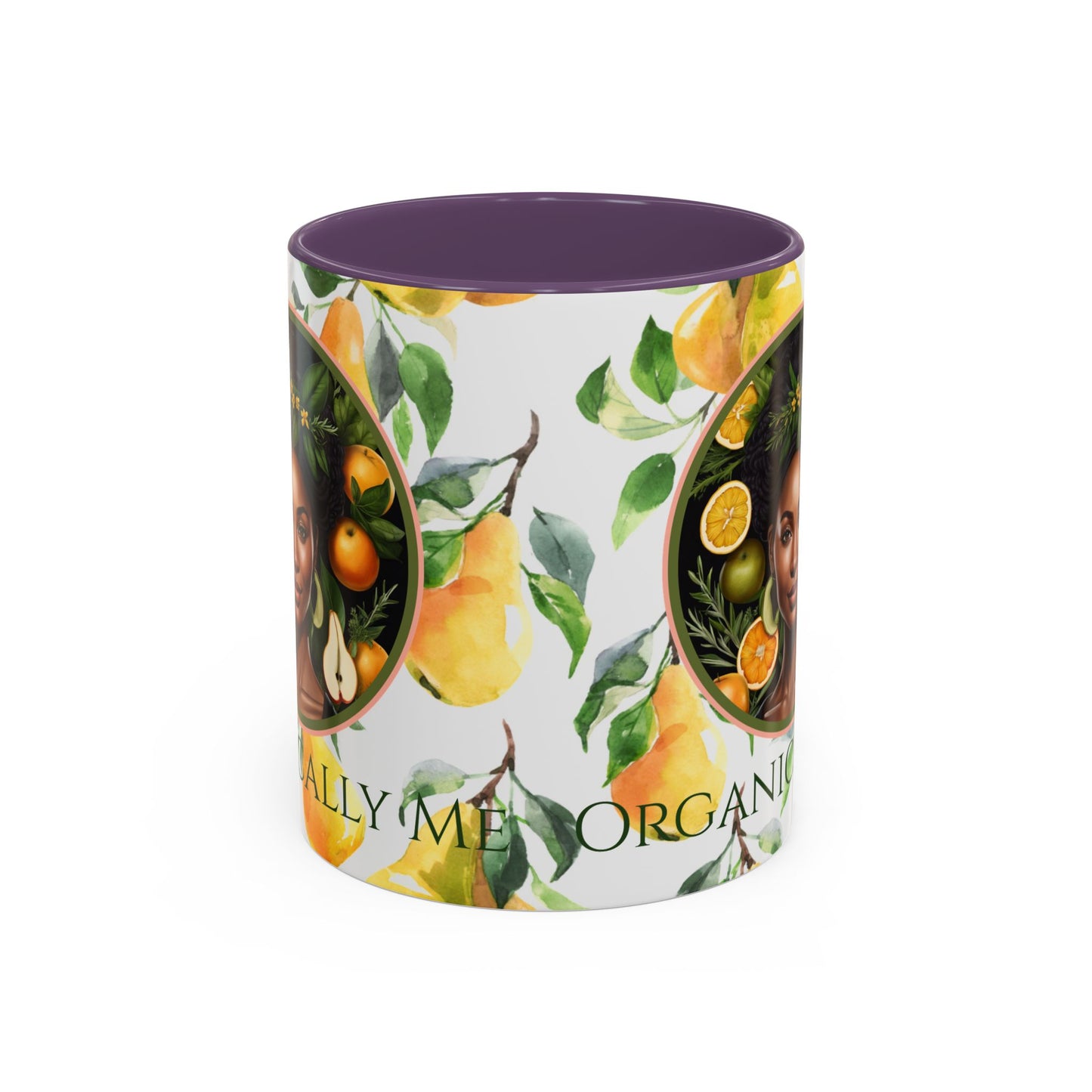 Organically Me Yellow Pear Plant Garden Vegan Ceramic Plant Mug with Black woman (11oz) 8 Color Combos