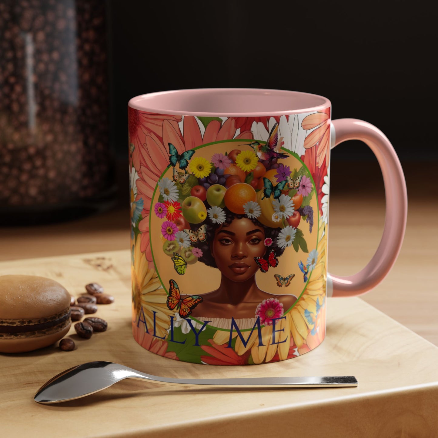 Organically Me Gerber Joy3 Plant Garden Vegan Ceramic Plant Mug with Woman (11oz) 8 Color Combos