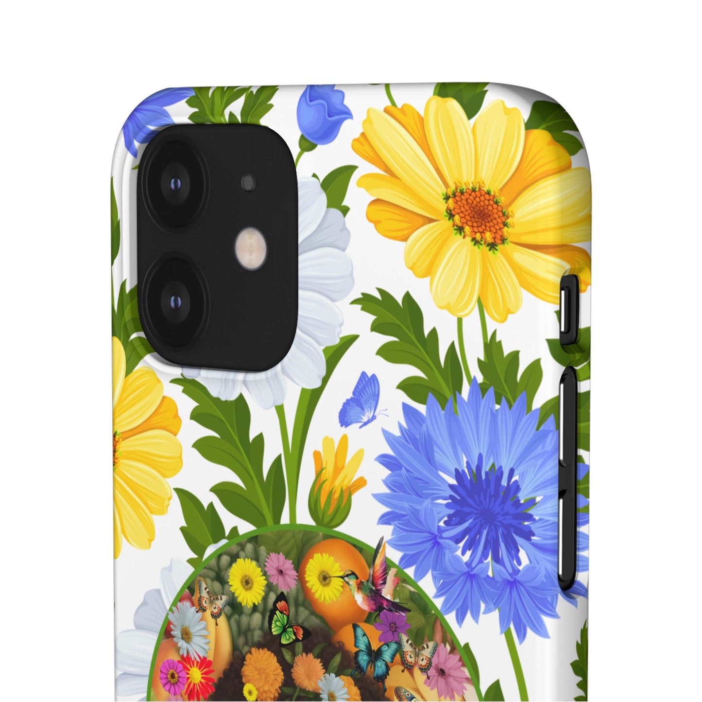 100% Organic Purple Plant Garden Snap Phone Case with Black Woman, for iPhone and Android