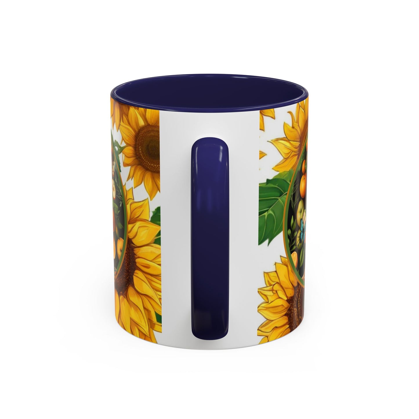 Organically Me Sunflower Plant Garden Vegan Ceramic Plant Mug with Black woman (11oz) 8 Color Combos