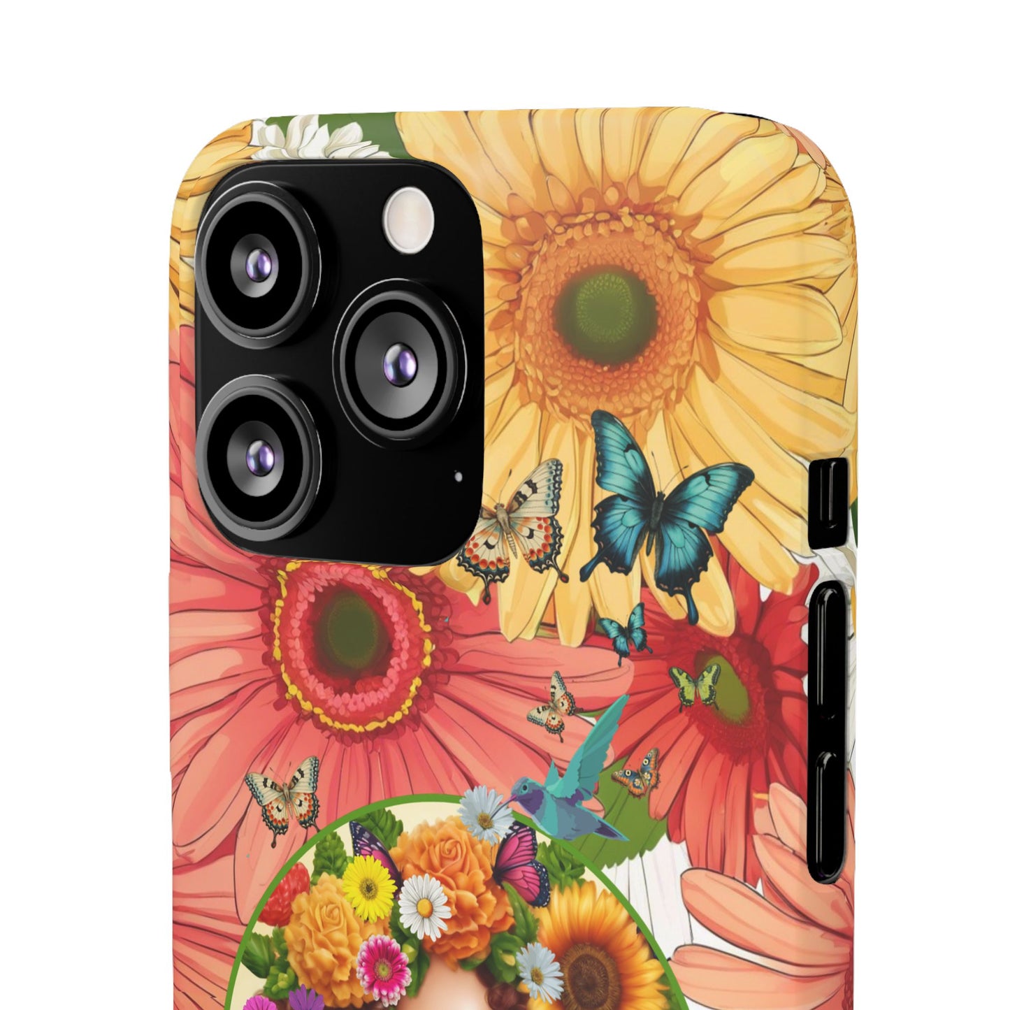 100% Organic Daisy Joy2 Plant Garden Snap Phone Case with Woman, for iPhone and Android
