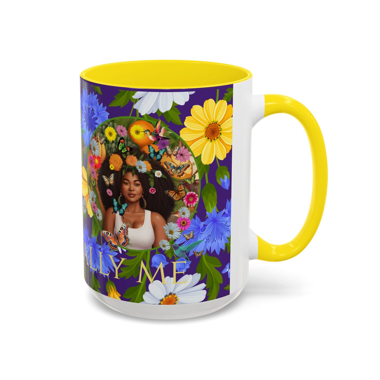 100% Organic Blue Gwen Plant Garden Vegan Ceramic Plant Mug with (11 or 15 oz) 8 Color Combos