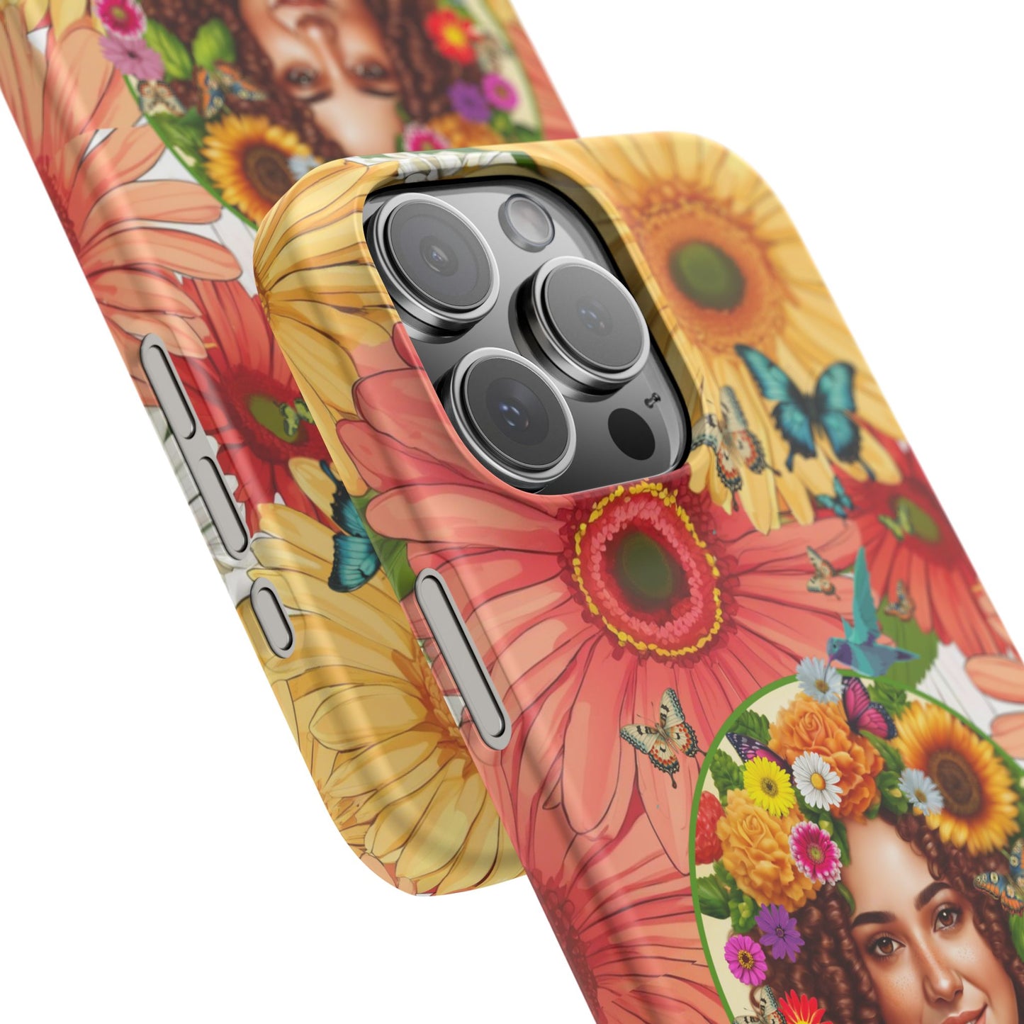 100% Organic Daisy Joy2 Plant Garden Snap Phone Case with Woman, for iPhone and Android