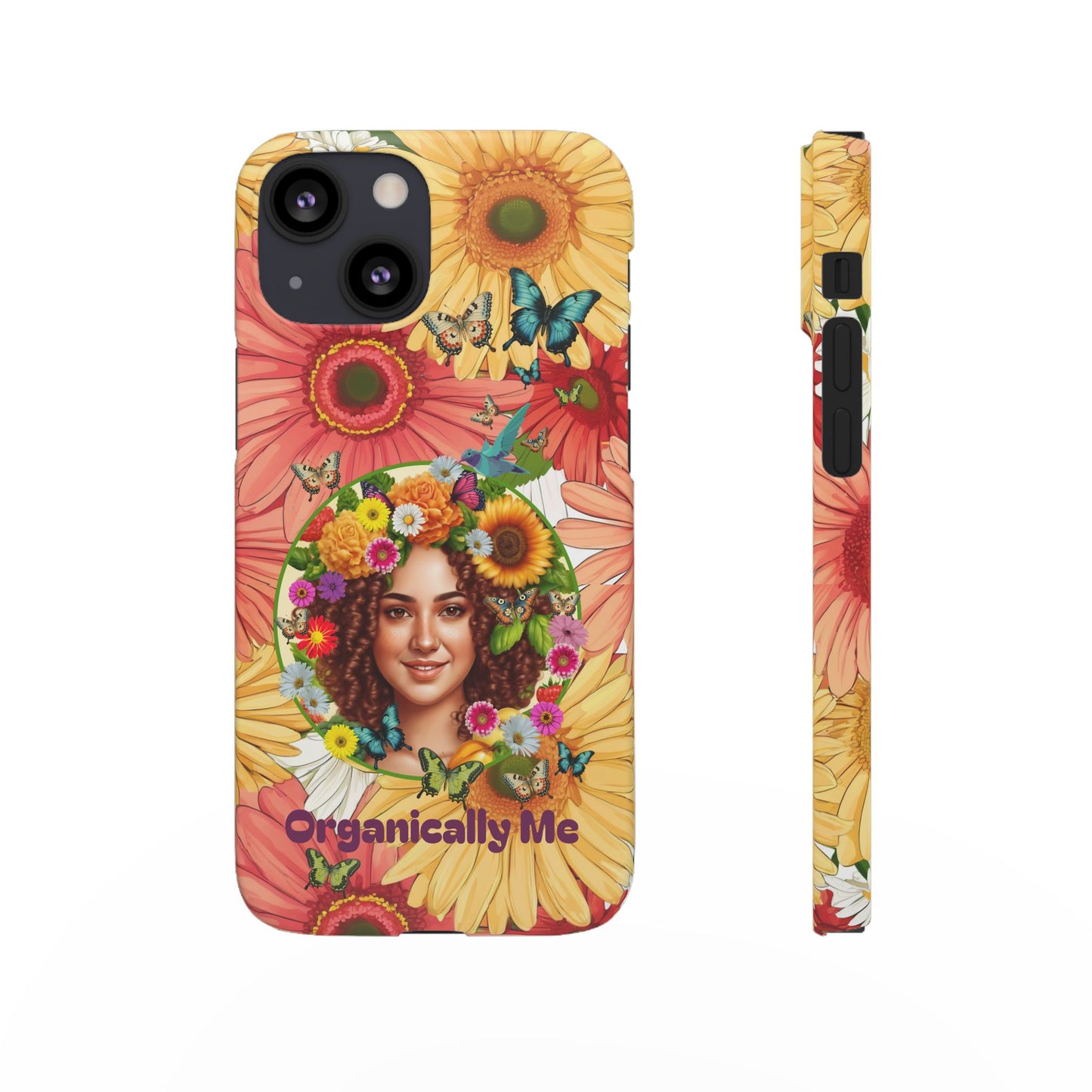 100% Organic Daisy Joy2 Plant Garden Snap Phone Case with Woman, for iPhone and Android