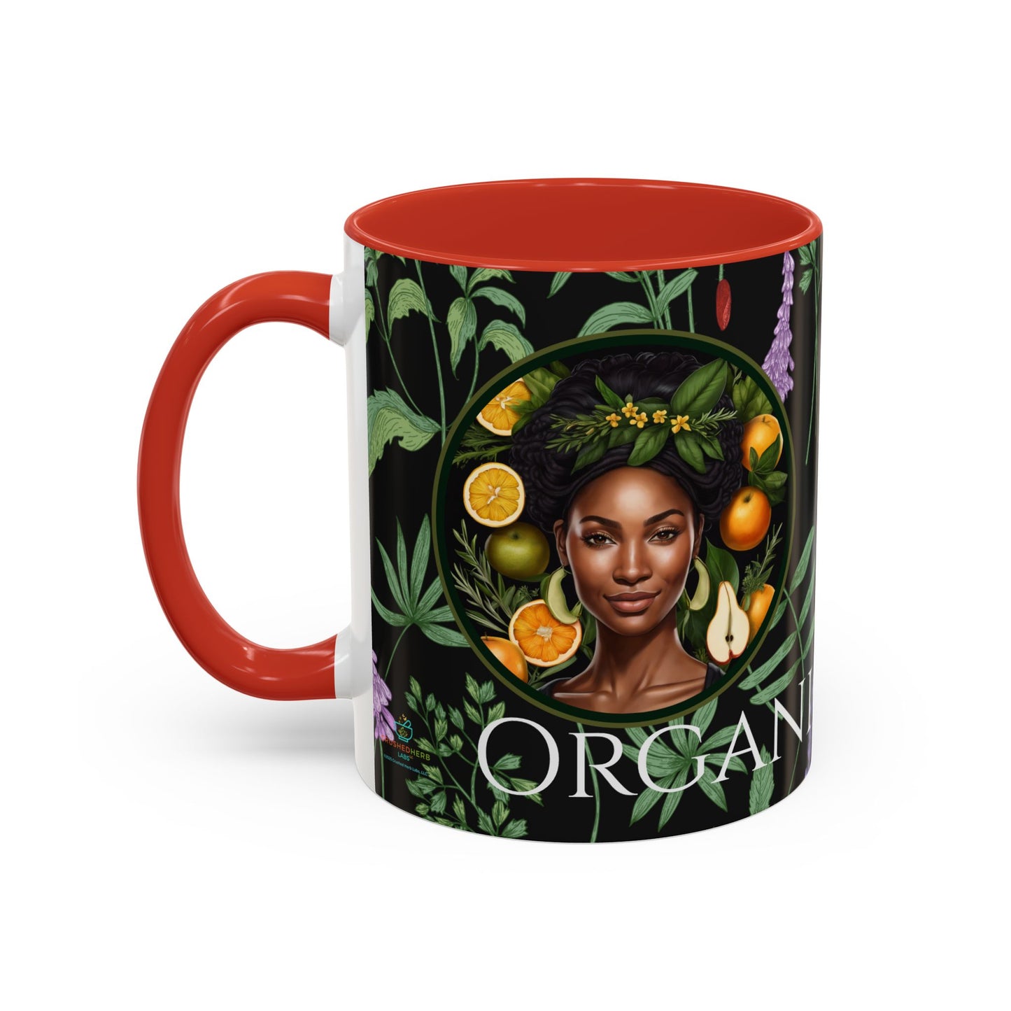 Organically Me A Pineapple Plant Garden Vegan Ceramic Plant Mug with Black woman (11oz)