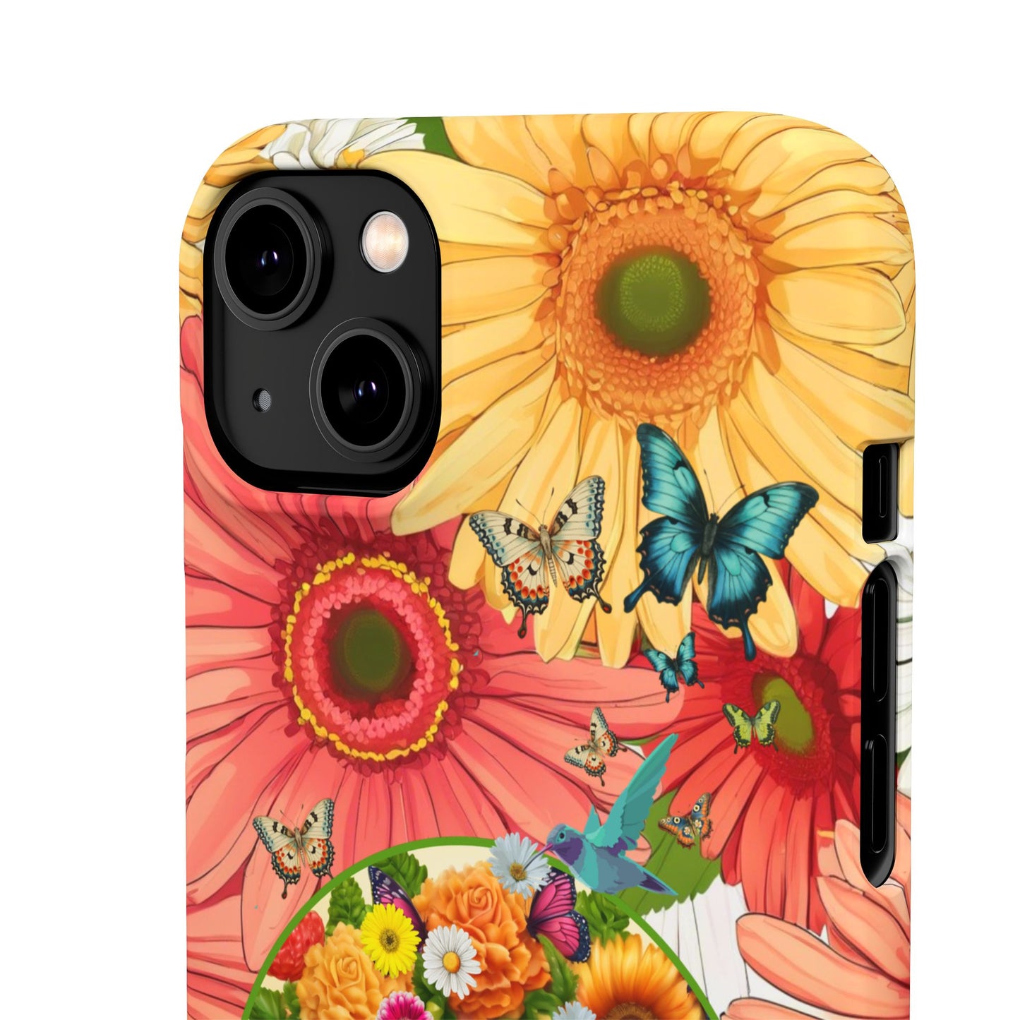 100% Organic Daisy Joy2 Plant Garden Snap Phone Case with Woman, for iPhone and Android