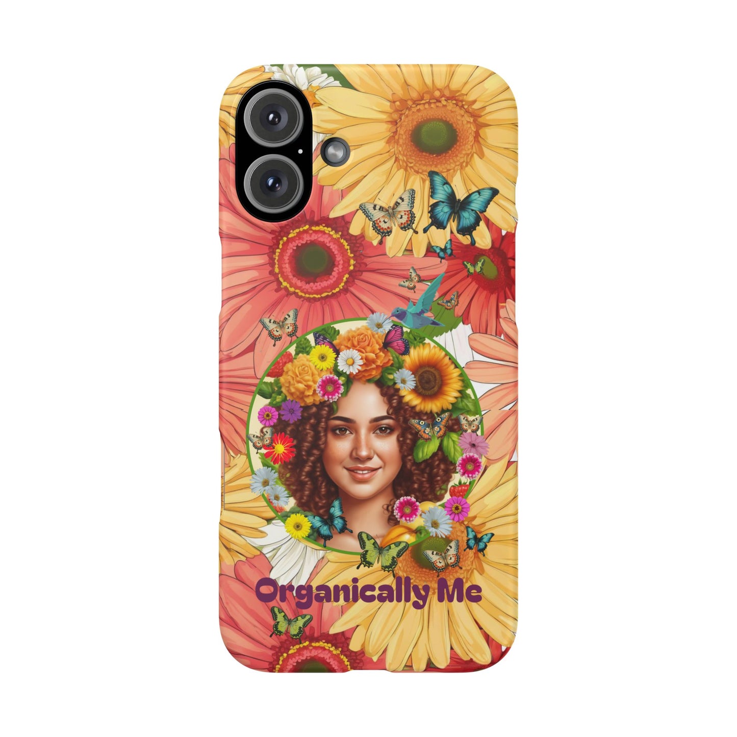 100% Organic Daisy Joy2 Plant Garden Snap Phone Case with Woman, for iPhone and Android