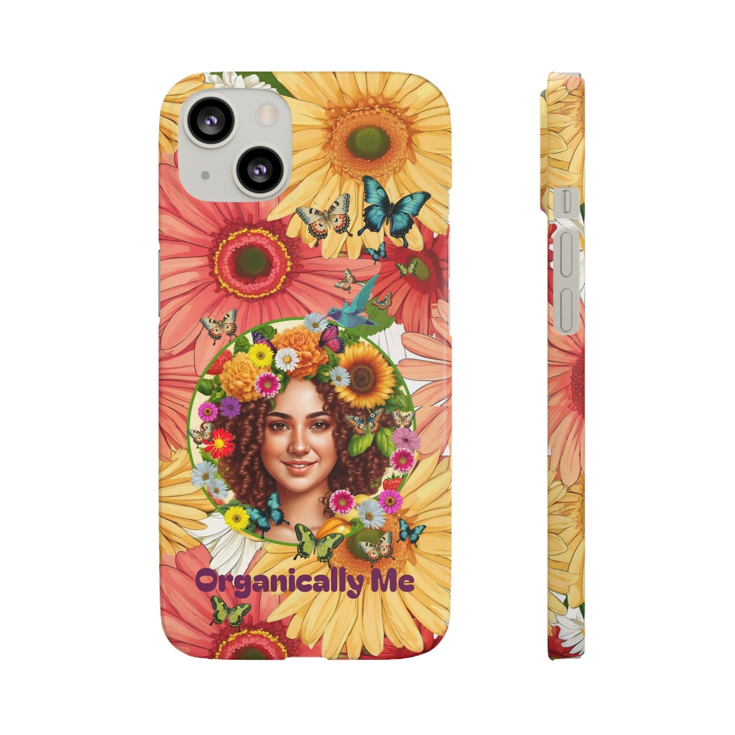 100% Organic Daisy Joy2 Plant Garden Snap Phone Case with Woman, for iPhone and Android