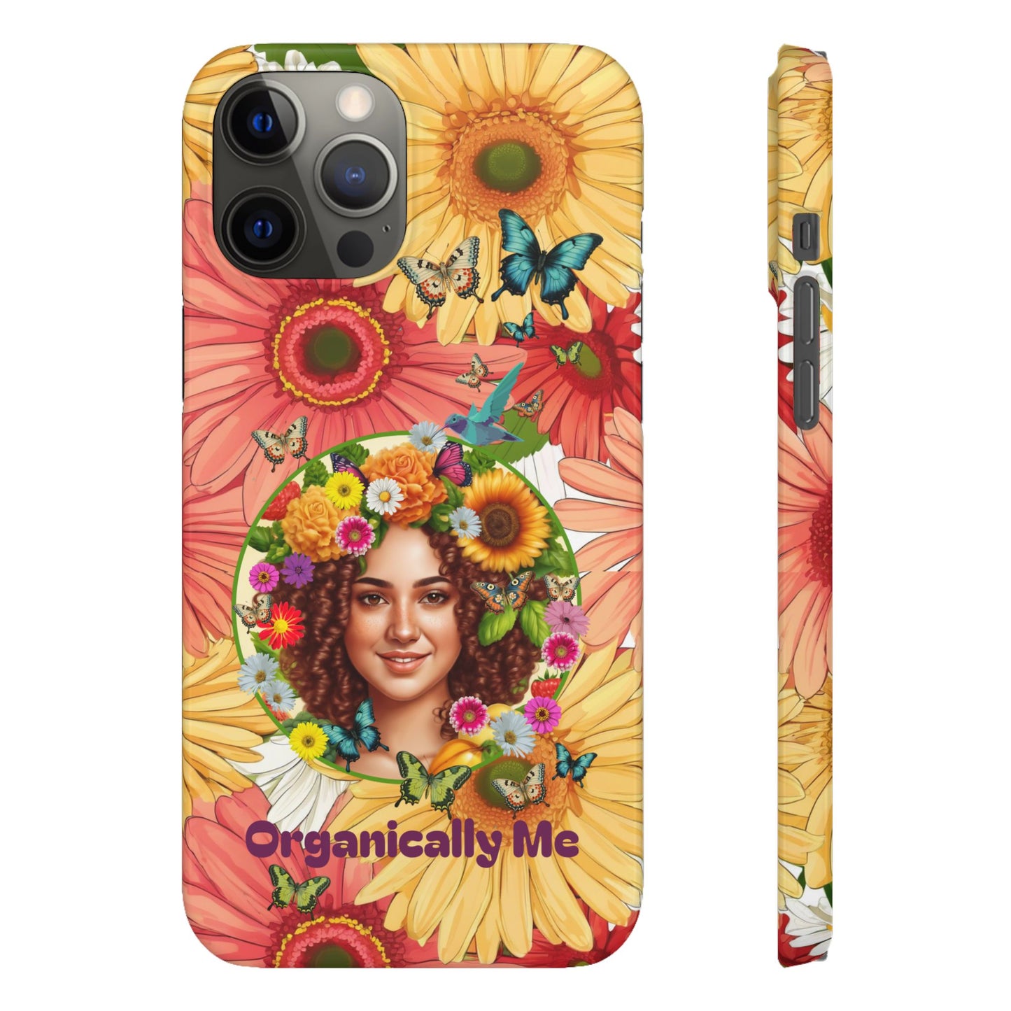 100% Organic Daisy Joy2 Plant Garden Snap Phone Case with Woman, for iPhone and Android