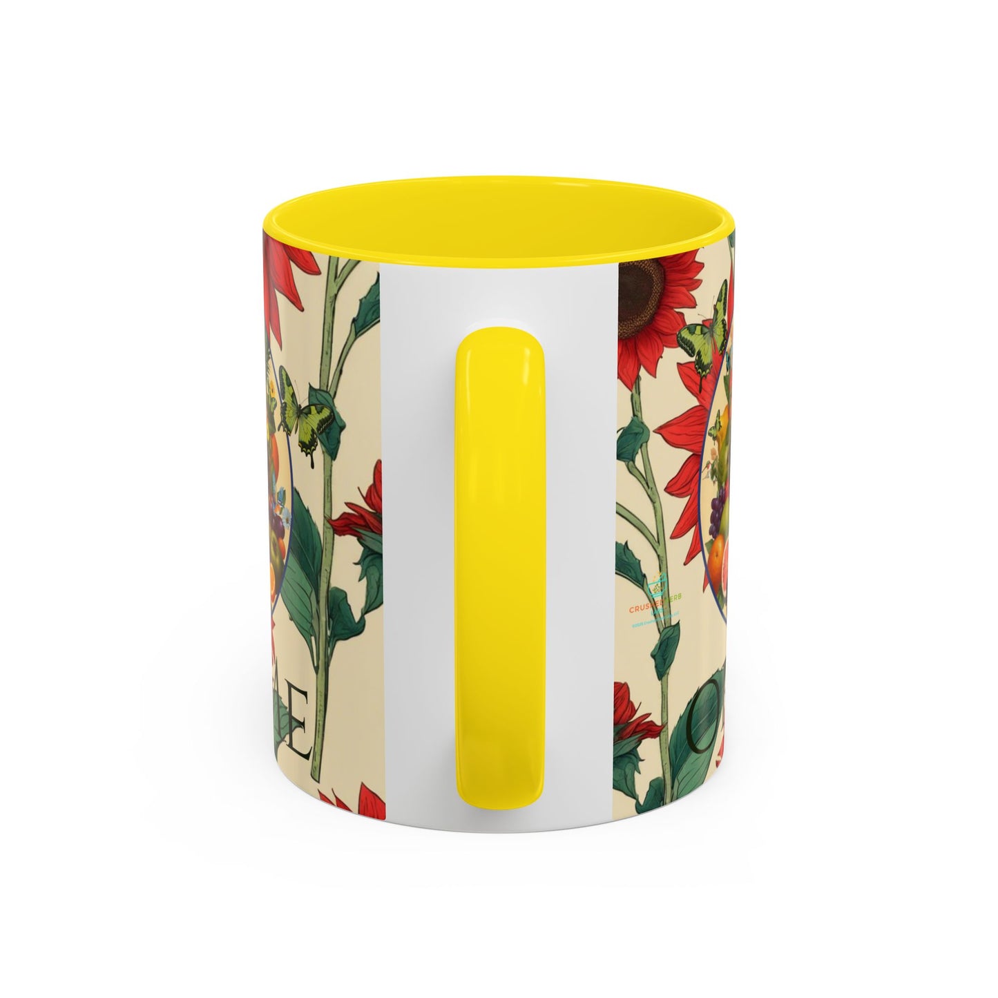 Organically Me Sunflower Red Plant Garden Vegan Ceramic Plant Mug with Black woman (11oz) 8 Color Combos