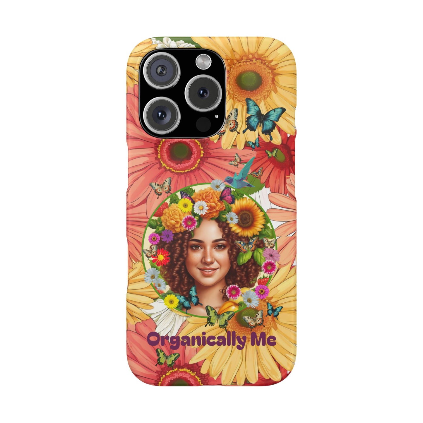100% Organic Daisy Joy2 Plant Garden Snap Phone Case with Woman, for iPhone and Android
