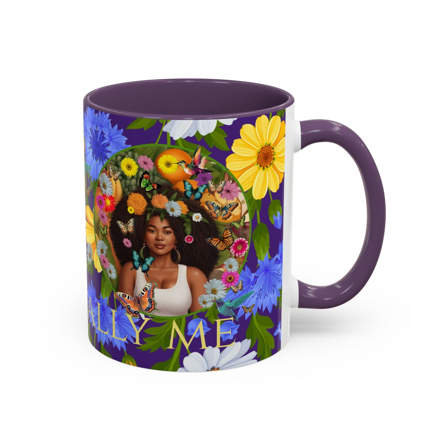 100% Organic Blue Gwen Plant Garden Vegan Ceramic Plant Mug with (11 or 15 oz) 8 Color Combos