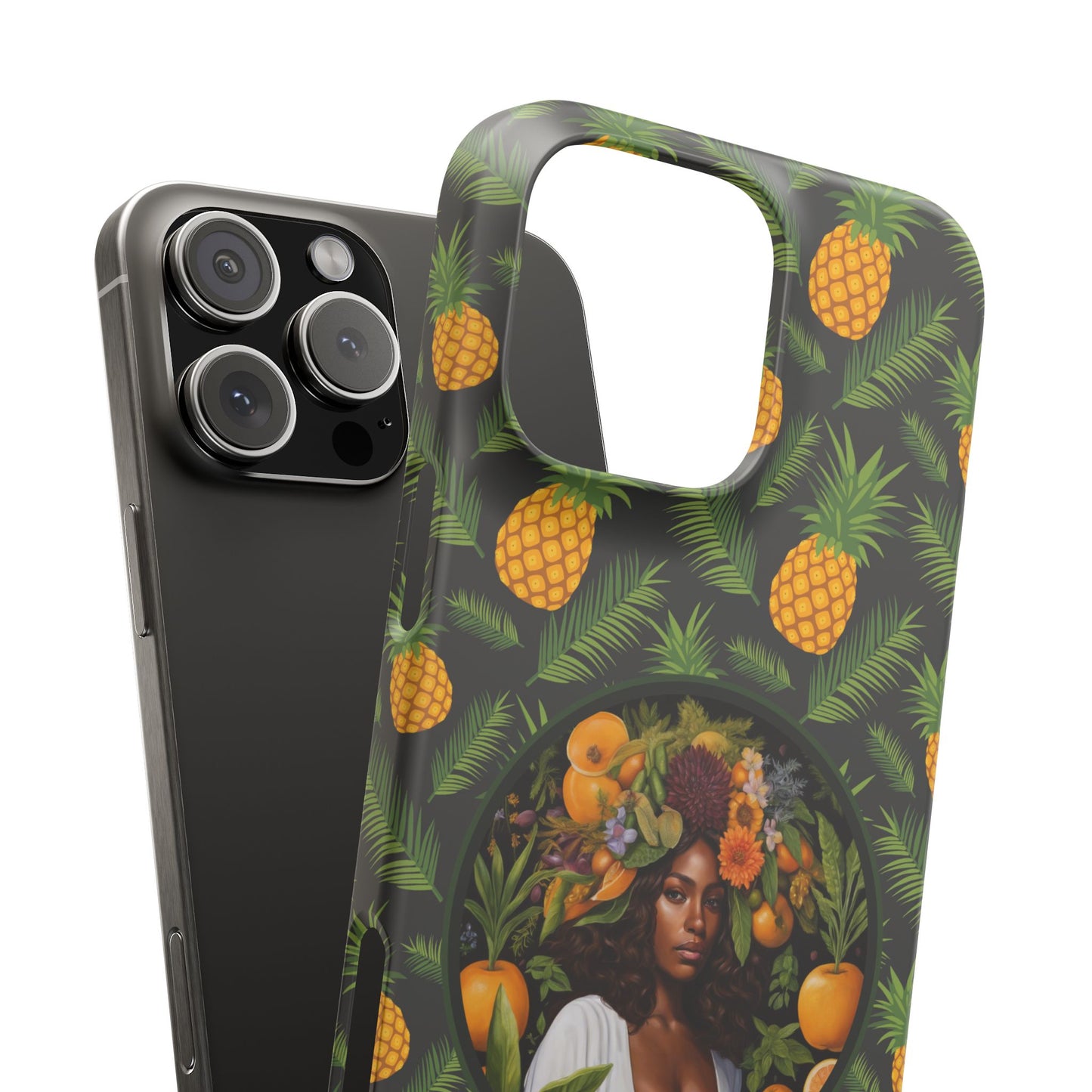 Organically Me A Pineapple Plant Garden Snap Case with Black Woman