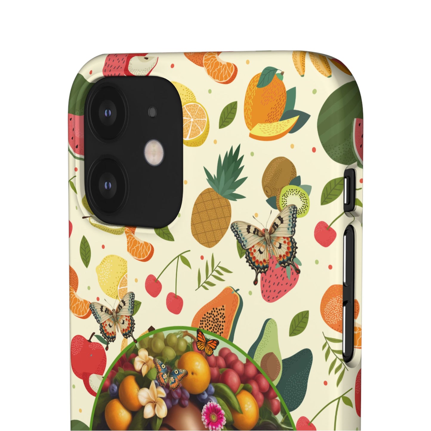 Organically Me Fruit & Veggie Queen Plant Garden Snap Phone Case with Black Woman, for iPhone and Android