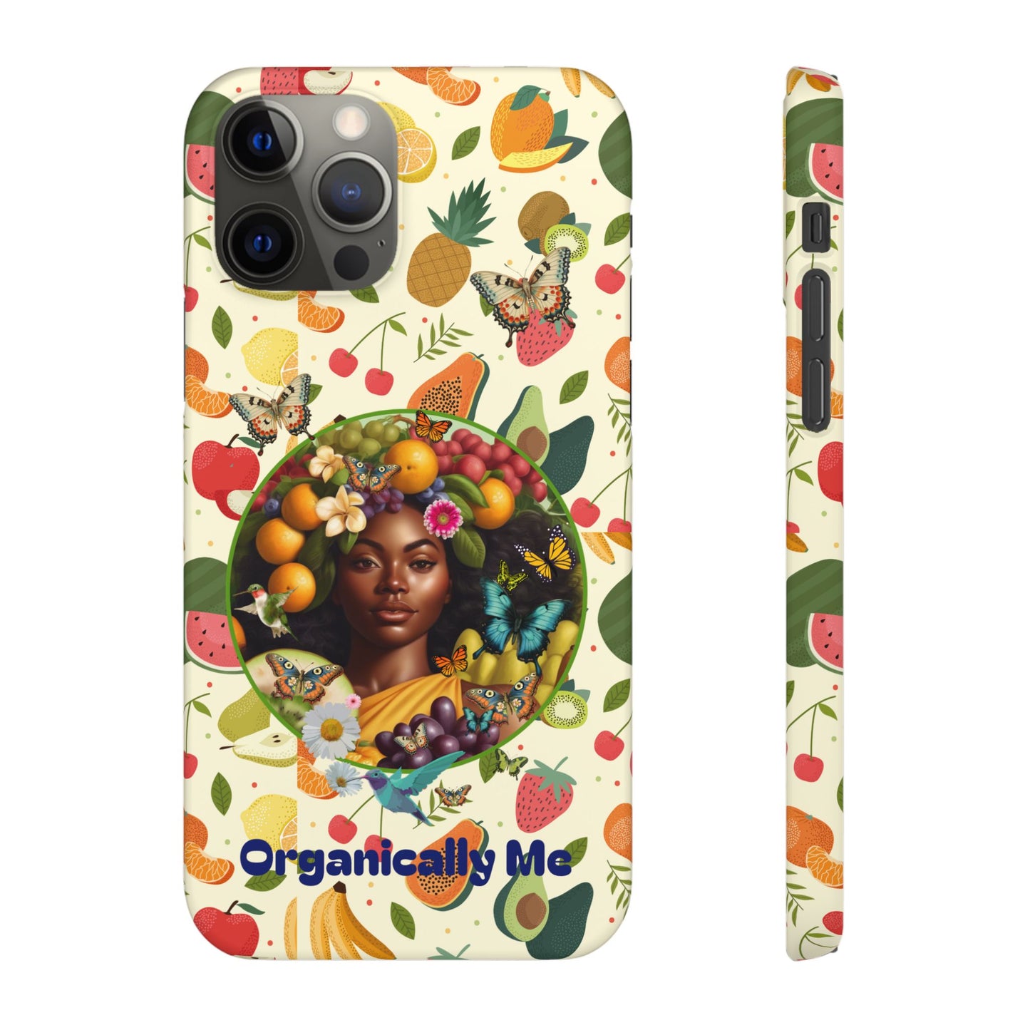 Organically Me Fruit & Veggie Queen Plant Garden Snap Phone Case with Black Woman, for iPhone and Android