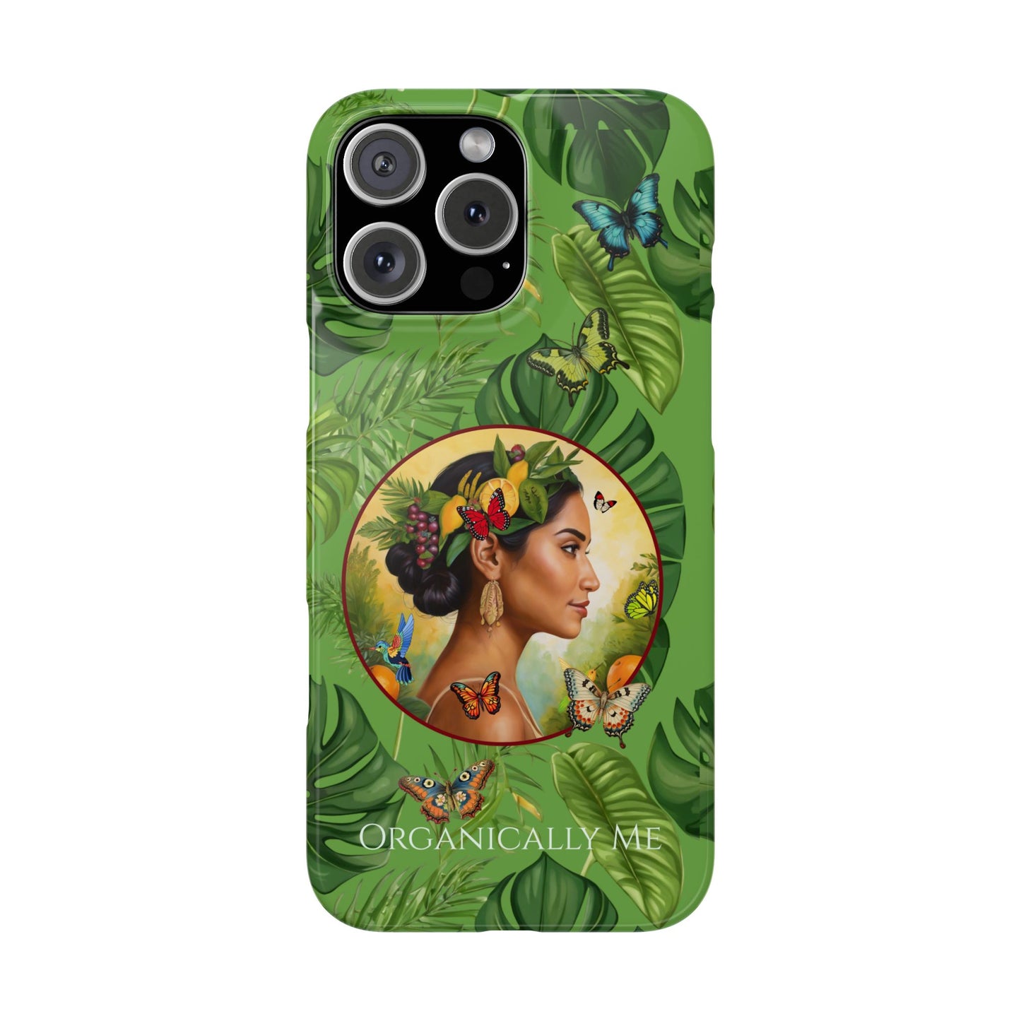 Organically Me A Monstera Butterfly Garden Snap Phone Case with Woman, Veggie Chic for Androids and iPhone models