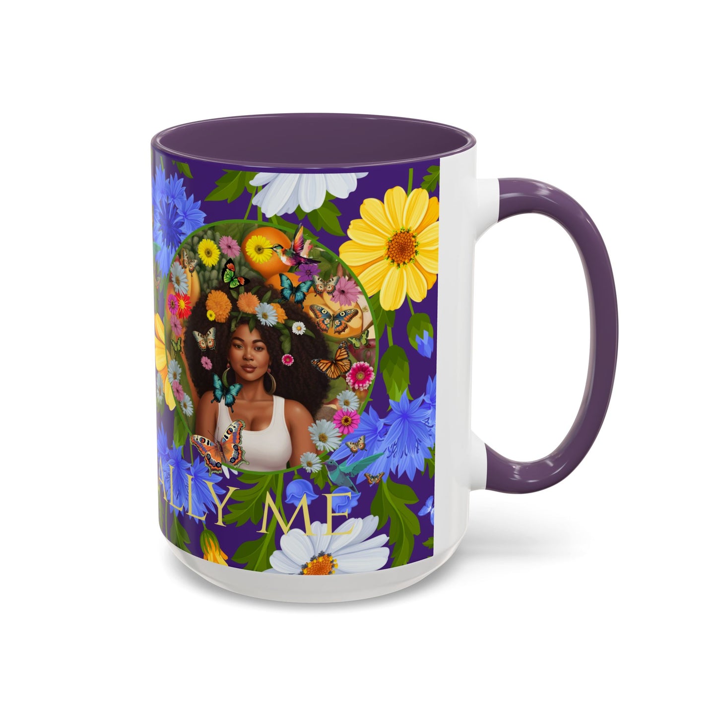 100% Organic Blue Gwen Plant Garden Vegan Ceramic Plant Mug with (11 or 15 oz) 8 Color Combos