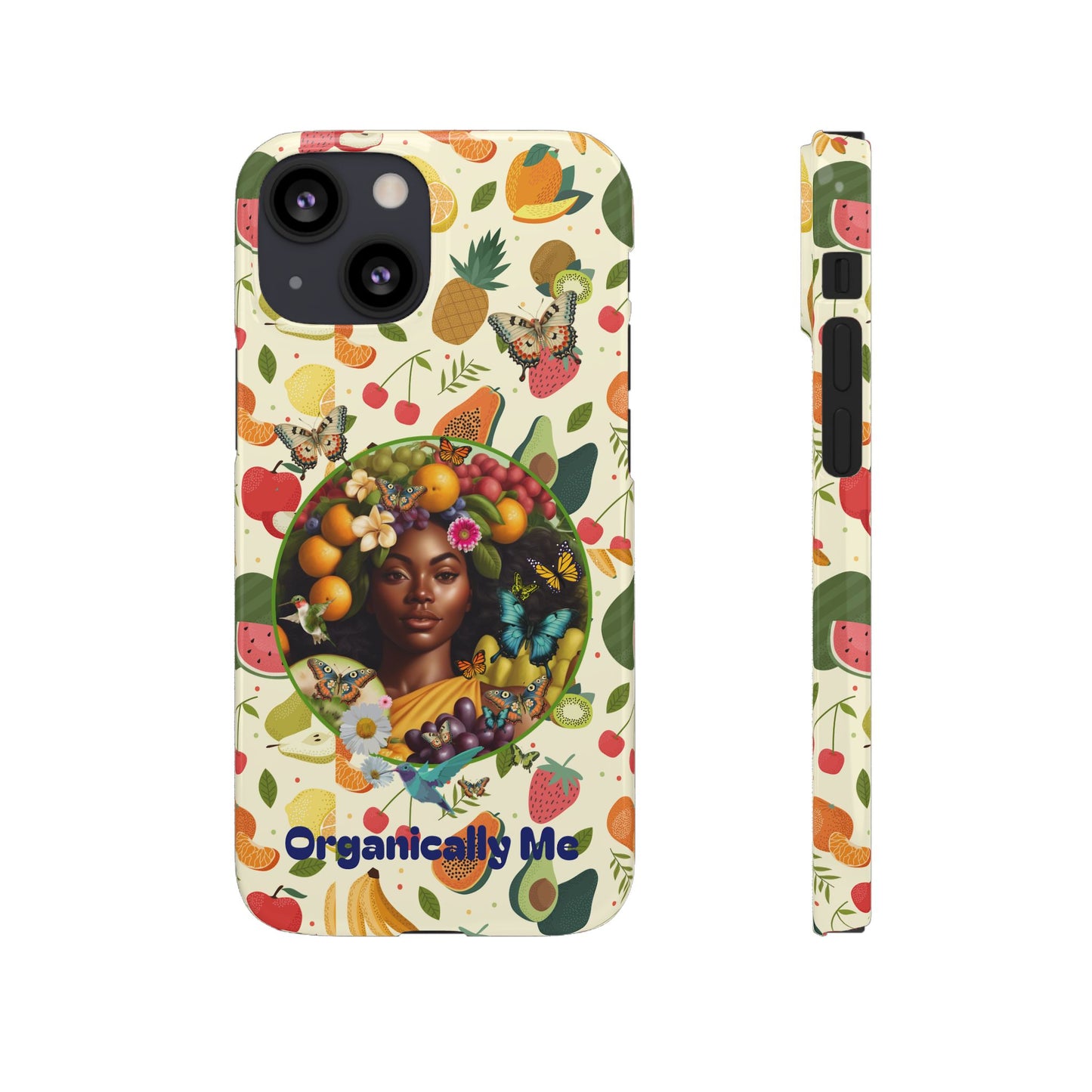 Organically Me Fruit & Veggie Queen Plant Garden Snap Phone Case with Black Woman, for iPhone and Android